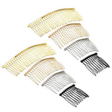 6pcs DIY Metal Hair Comb Claw Hairpins Black/Rhodium Wedding Jewelry Findings