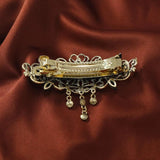 Vintage Tulip Flower Barrettes Rhinestone Hair Clip - Metal Hair Accessories