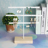 3-Tier Wood Jewelry Display Stand for Earrings