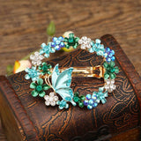 Vintage Rhinestone Butterfly Hair Clip Enamel Hair Pin