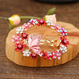 Vintage Rhinestone Butterfly Hair Clip Enamel Hair Pin