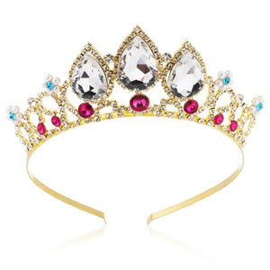 Crystal Crown Pearl Headband Tiara for Girls