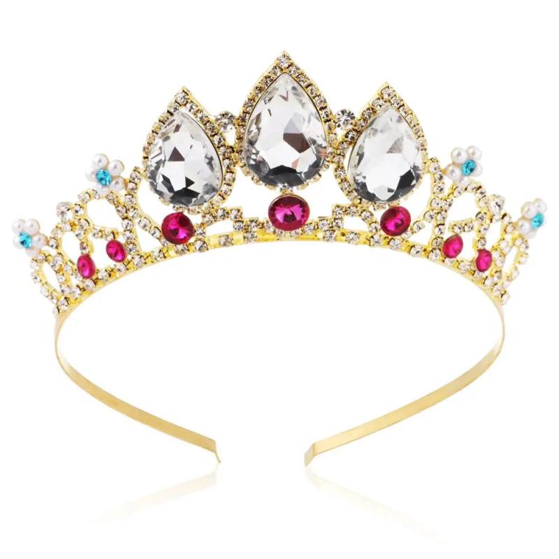 Crystal Crown Pearl Headband Tiara for Girls