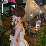 Pink Bow Hairpin, Princess Headdress High Sense Hair Accessories