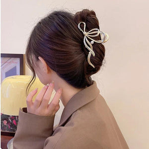 Vintage Butterfly Hair Claw Pearl Hair Clip