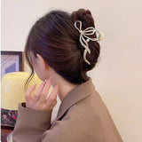 Vintage Butterfly Hair Claw Pearl Hair Clip