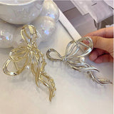 Vintage Butterfly Hair Claw Pearl Hair Clip