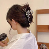 Vintage Butterfly Hair Claw Pearl Hair Clip