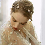 Rhinestone Star Tiara Headband Crystal Bridal Crown Hair Accessories Gift