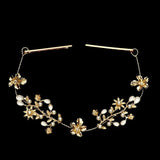 Women Rhinestone Flower Headband Bridal Hairband