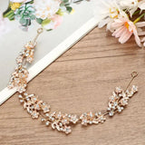 Women Rhinestone Flower Headband Bridal Hairband