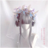 Butterfly Crystal Wedding Hair Accessories Headband Hair Decoration for Bride