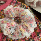 Knitted Large Intestine Hair Rope Lace Women Ponytail Hair Accessory