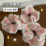 Knitted Large Intestine Hair Rope Lace Women Ponytail Hair Accessory