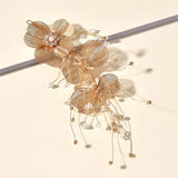 Hollow Flower Pearl Hairbands Wedding Hair Accessories For Women