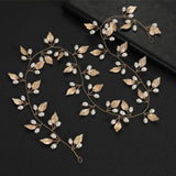 Crystal Rhinestone Leaves Headband Wedding Hair Accessories