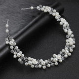 Crystal Rhinestone Leaves Headband Wedding Hair Accessories