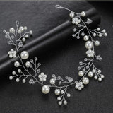 Crystal Rhinestone Leaves Headband Wedding Hair Accessories