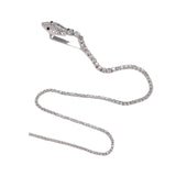 Punk Rhinestone Snake Hairpin with Tassel Crystal Headband Chain