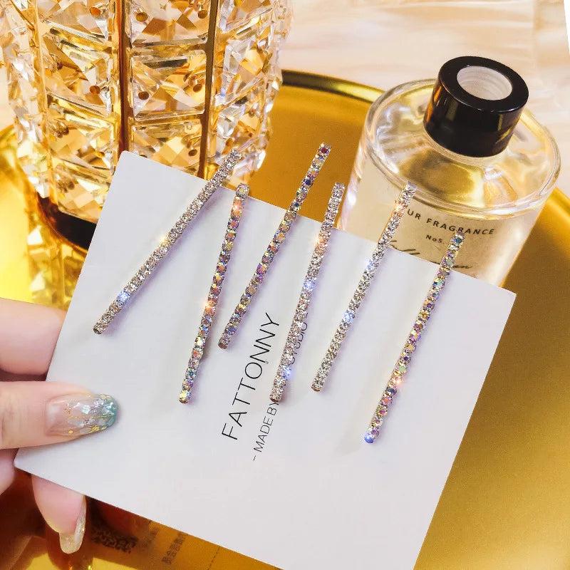 4Pcs Crystal Rhinestone Hair Clips Girls Hairpins Headwear Girls Gift