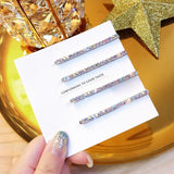 4Pcs Crystal Rhinestone Hair Clips Girls Hairpins Headwear Girls Gift