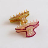 Summer Acetate Hair Clip Floral Stone Pattern Shark Claw