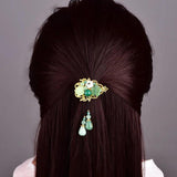 Temperamental Crystal Coloured Glaze Flower Hair Circle Retro Head Rope
