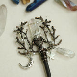 Amethyst Bridal Hair Comb, Crystal Hair Ornament, BOHO Wedding