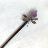 Amethyst Bridal Hair Comb, Crystal Hair Ornament, BOHO Wedding