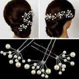 5Pcs Women Wedding Hair Accessories Pearl Headpiece Hair Pin