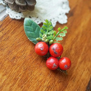 Retro Red Fruit Berry Duckbill Hair Clip Accessory