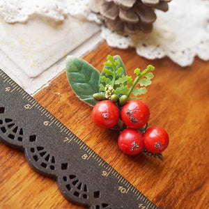 Retro Red Fruit Berry Duckbill Hair Clip Accessory