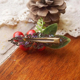 Retro Red Fruit Berry Duckbill Hair Clip Accessory