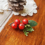 Retro Red Fruit Berry Duckbill Hair Clip Accessory