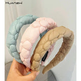 Winter Flower Hairband for Women Solid Color Headband