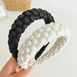 Winter Flower Hairband for Women Solid Color Headband