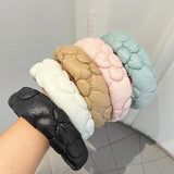 Winter Flower Hairband for Women Solid Color Headband