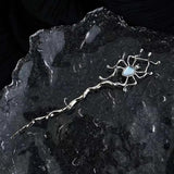 Dark Spider Moonstone Hairpin for Women Creative Temperament Girls Tiara Wedding