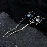 Dark Spider Moonstone Hairpin for Women Creative Temperament Girls Tiara Wedding