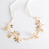 Daisy Crystal Headband Bridal Wedding Hair Ornaments Pearl Hairpiece