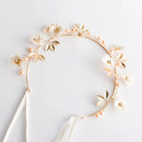 Daisy Crystal Headband Bridal Wedding Hair Ornaments Pearl Hairpiece