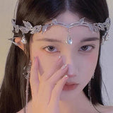 Fairy Chain Headband Boho Hair Decor Women Forehead Shinning Headpiece