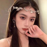 Fairy Chain Headband Boho Hair Decor Women Forehead Shinning Headpiece