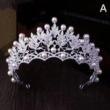 Vintage Pearl Bridal Headband Tiara Wedding Crown Hair Jewelry