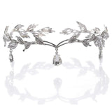 Shinning Chain Rhinestones Clip Water Drop Pendant Wedding Headpiece