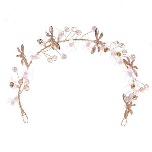 Pearl Beaded Flower Headband for Women Girls Bridal Wedding Hair Accessories