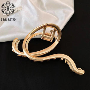 Vintage Geometric Hair Claw Clips for Women