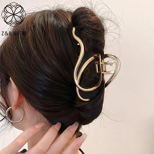 Vintage Geometric Hair Claw Clips for Women