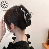 Vintage Geometric Hair Claw Clips for Women