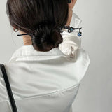 Punk Metal Opal Stone Chinese Vintage Hair Stick for Women